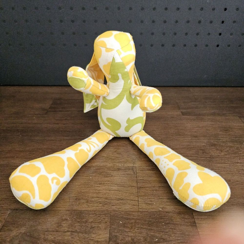 Coldwater Creek Bunny‎ Rabbit Plush Floppy Legs Coral Yellow Green NEW